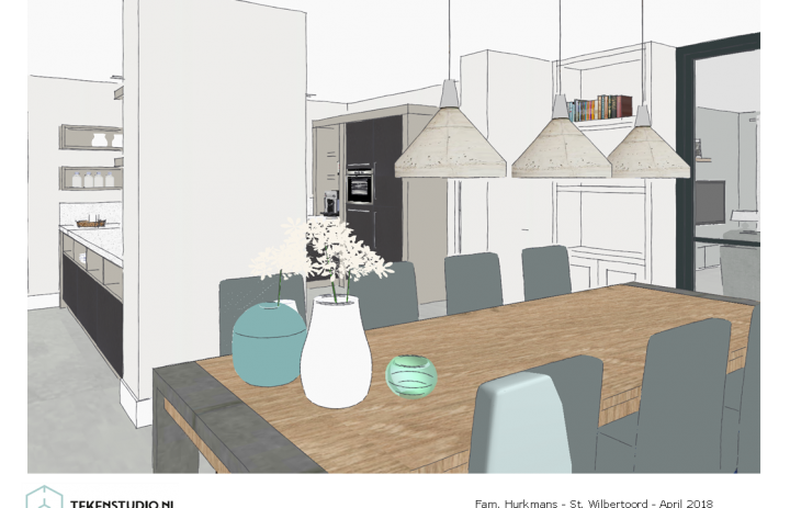  Ontwerp eetkamer-keuken 3 